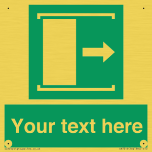 Custom sign safe condition Door slides right to open